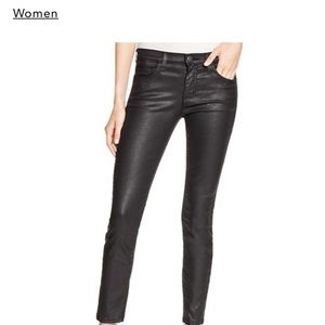 Current/Elliot coated black stiletto jean